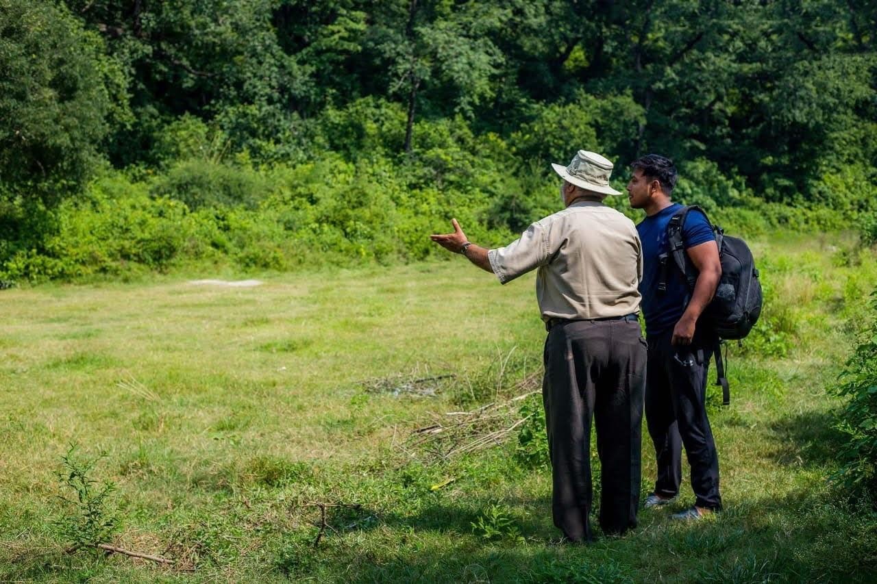 Walking Safari Tracking with Naturalist Imran Khan across Corbett Grasslands