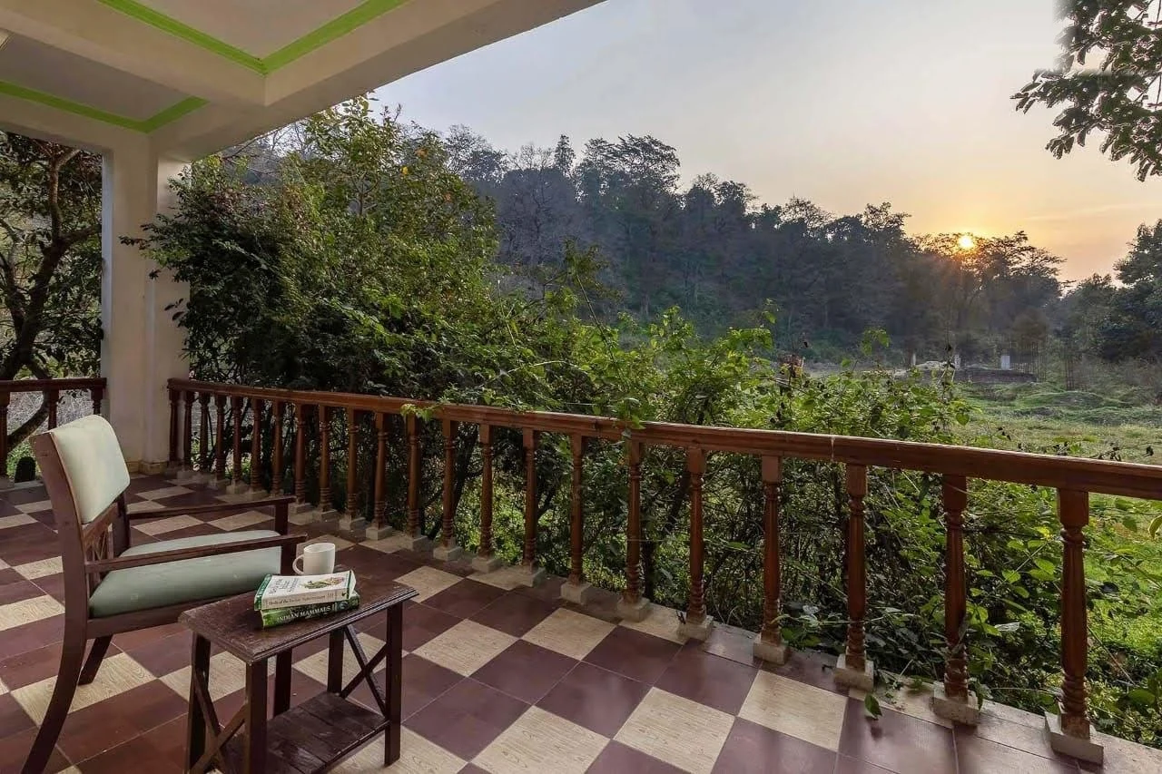 Sunrise Forest Balcony - Dawn Tea & Corbett Canopy Panorama