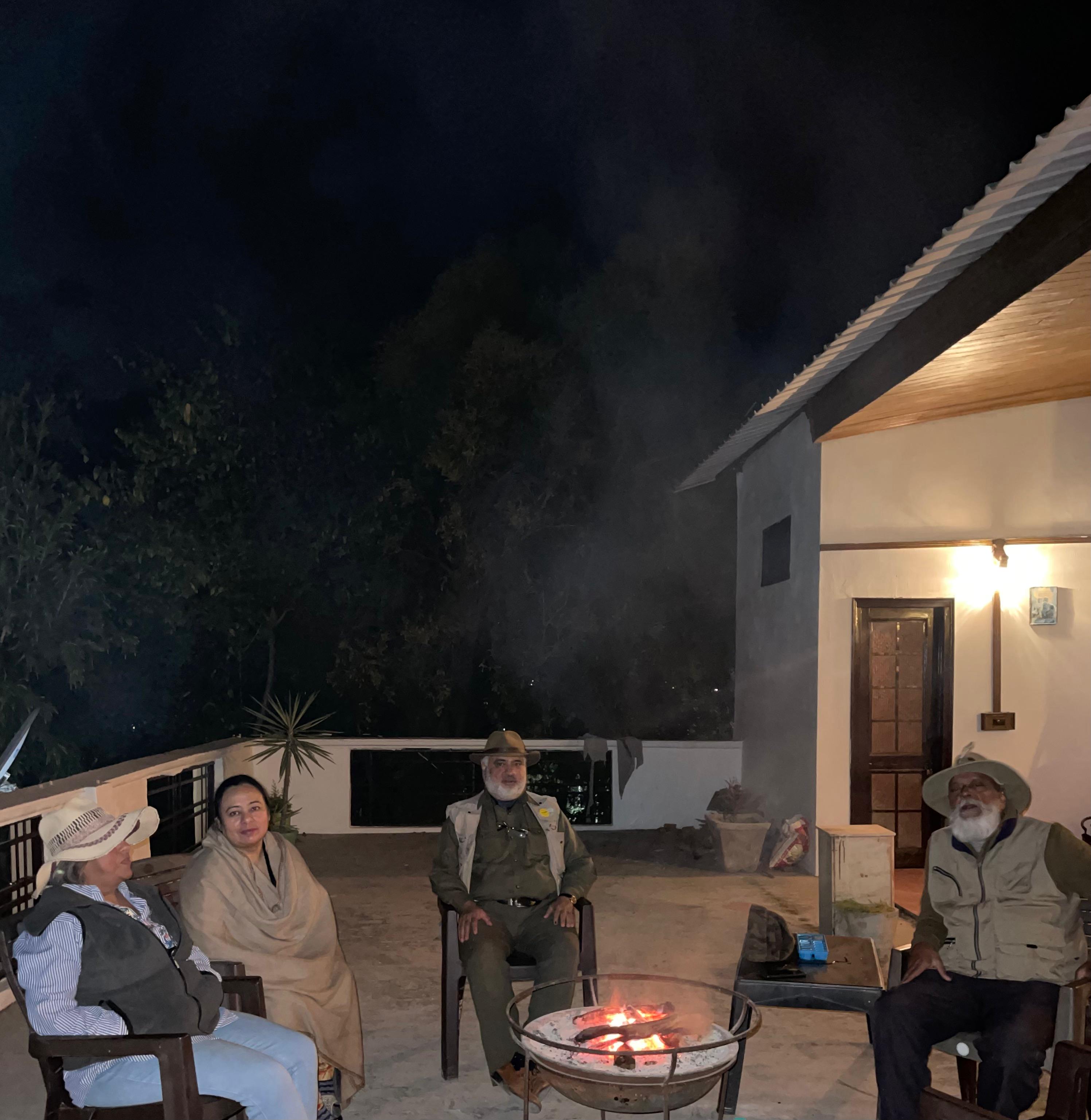 Starlit Bonfire Evening on the Terrace with Hosts Imran & Kahkashan